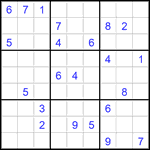 Судоку 9х9 #2903 трудный