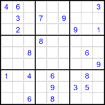 Судоку 9х9 #2906 трудный