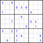 Судоку 9х9 #2908 трудный