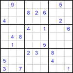 Судоку 9х9 #2909 трудный