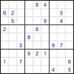 Судоку 9х9 #2910 трудный