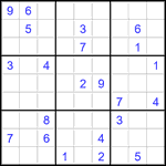 Судоку 9х9 #2911 трудный