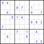 Судоку 9х9 #2914 трудный