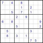 Судоку 9х9 #2915 трудный