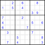 Судоку 9х9 #2916 трудный