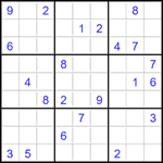 Судоку 9х9 #2918 трудный