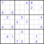 Судоку 9х9 #2870 очень трудный