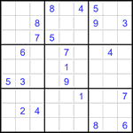 Судоку 9х9 #2872 очень трудный