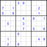 Судоку 9х9 #2873 очень трудный