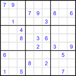 Судоку 9х9 #2875 очень трудный