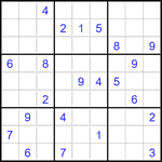 Судоку 9х9 #2879 очень трудный