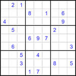 Судоку 9х9 #2883 очень трудный