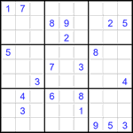 Судоку 9х9 #2886 очень трудный