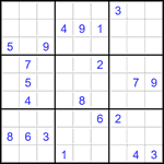 Судоку 9х9 #2888 очень трудный
