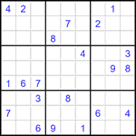 Судоку 9х9 #2891 очень трудный