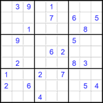 Судоку 9х9 #2896 очень трудный