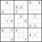 Судоку 9х9 #2898 очень трудный