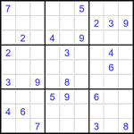 Судоку 9х9 #2906 очень трудный