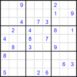 Судоку 9х9 #2908 очень трудный