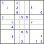 Судоку 9х9 #2912 очень трудный