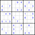 Судоку 9х9 #2962 легкий