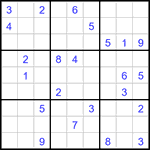 Судоку 9х9 #2921 трудный