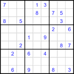 Судоку 9х9 #2922 трудный