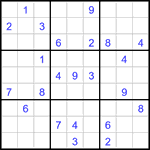 Судоку 9х9 #2924 трудный