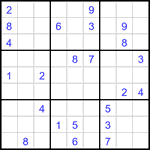 Судоку 9х9 #2925 трудный