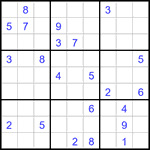 Судоку 9х9 #2927 трудный