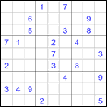 Судоку 9х9 #2928 трудный
