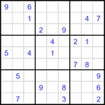 Судоку 9х9 #2929 трудный