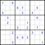 Судоку 9х9 #2930 трудный