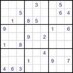 Судоку 9х9 #2937 трудный