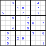 Судоку 9х9 #2938 трудный