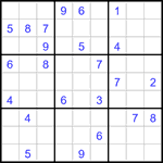 Судоку 9х9 #2939 трудный