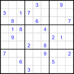 Судоку 9х9 #2940 трудный