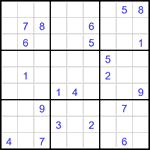 Судоку 9х9 #2916 очень трудный