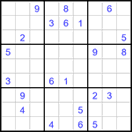 Судоку 9х9 #2923 очень трудный