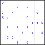 Судоку 9х9 #2928 очень трудный