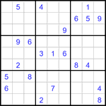 Судоку 9х9 #2931 очень трудный