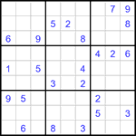 Судоку 9х9 #2941 трудный