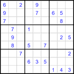 Судоку 9х9 #2944 трудный