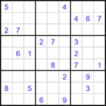 Судоку 9х9 #2945 трудный