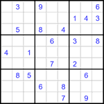 Судоку 9х9 #2946 трудный