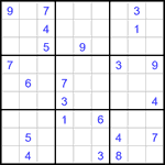 Судоку 9х9 #2947 трудный