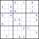 Судоку 9х9 #2949 трудный