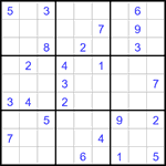 Судоку 9х9 #2950 трудный