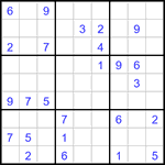 Судоку 9х9 #2951 трудный