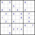 Судоку 9х9 #2953 трудный
